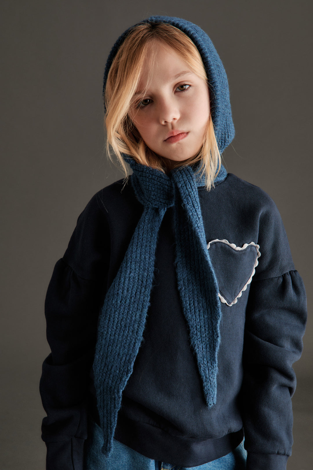 CLOTILDE FLEECE SWEATSHIRT - ORGANIC COTTON FLECCE (BLUE)