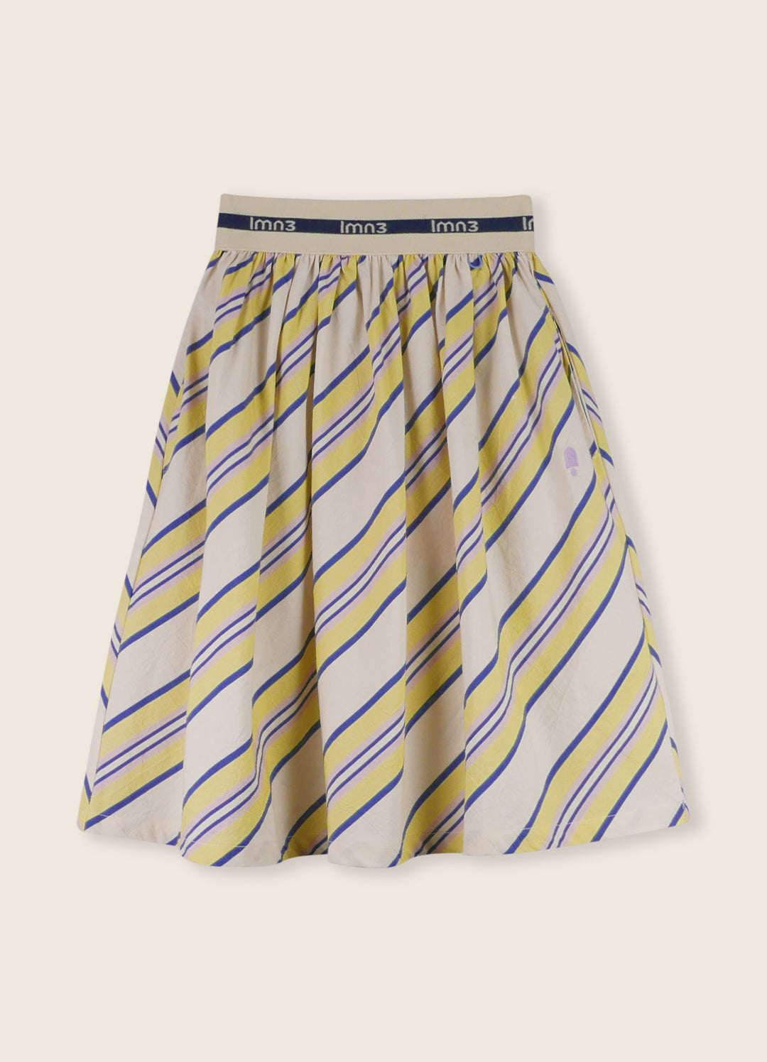 3LS25_3037-BIAS CUT SKIRT-Buttercup Stripes