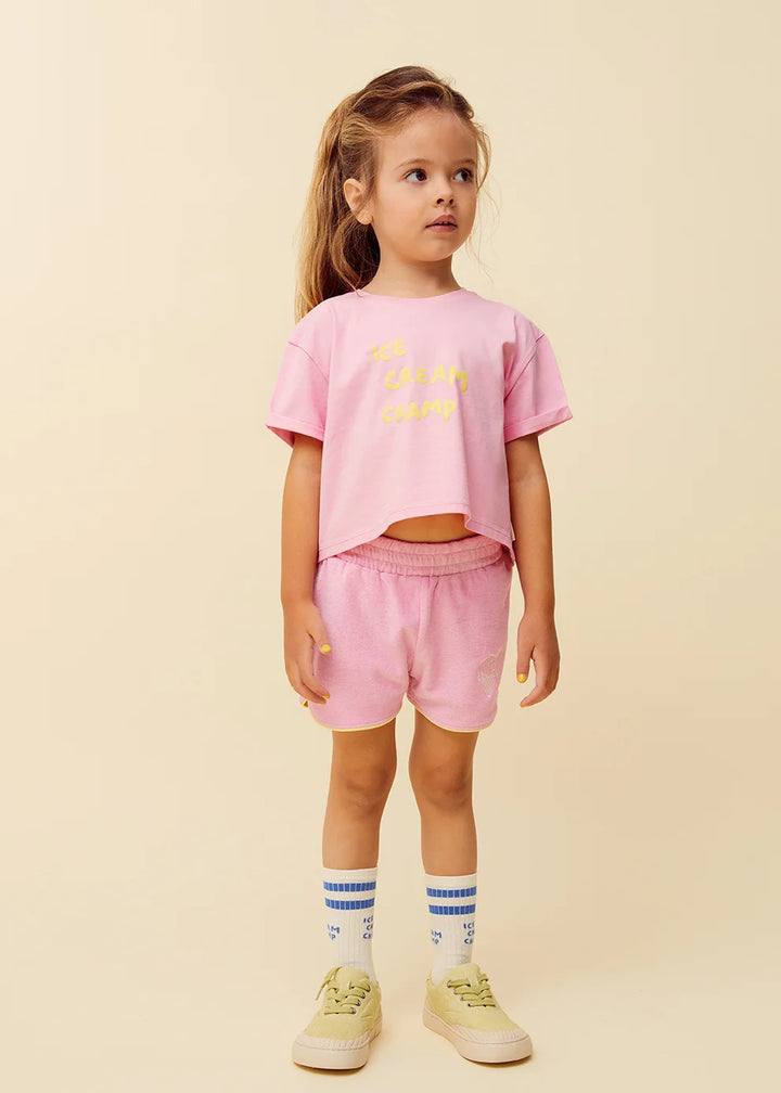 S26-2150 BOXY T-SHIRT ICE CREAM  - PODIUM PINK