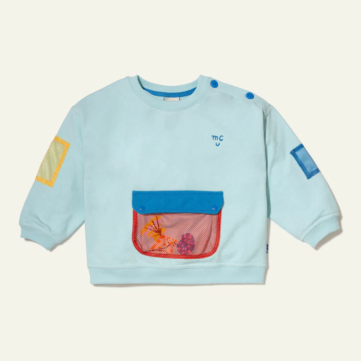 POCKETS SWEATSHIRT-Iced Aqua-Iced Aqua