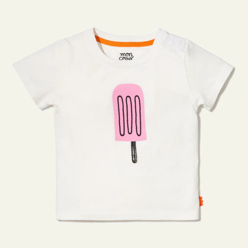 ICE POP T-SHIRT-Natural/Pink-Natural/Pink