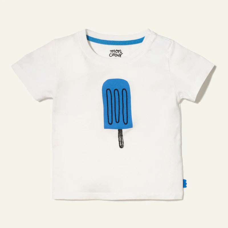 ICE POP T-SHIRT-Natural/Blue-Natural/Blue