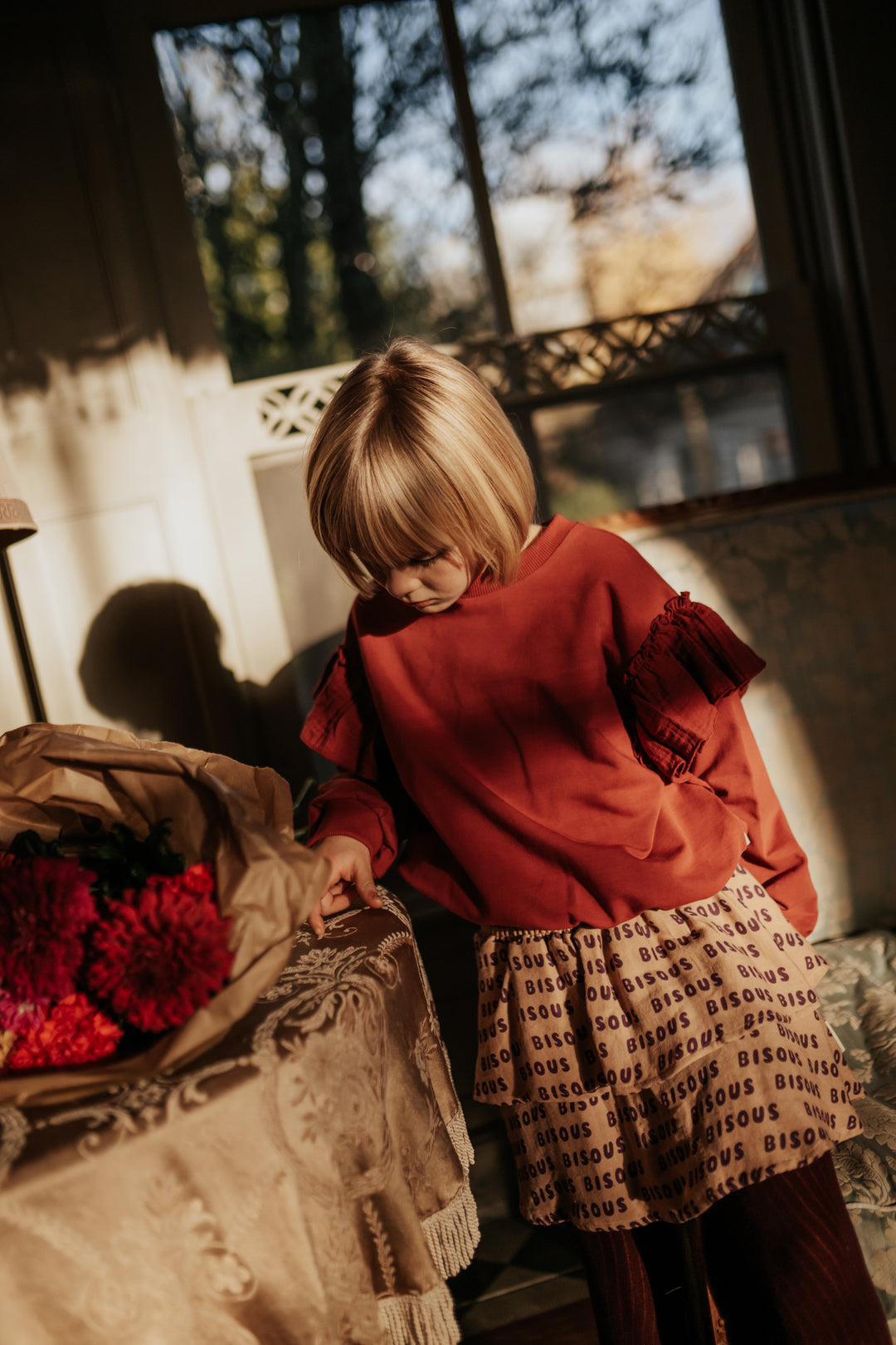 109 Sweater Ruffles - Garnet
