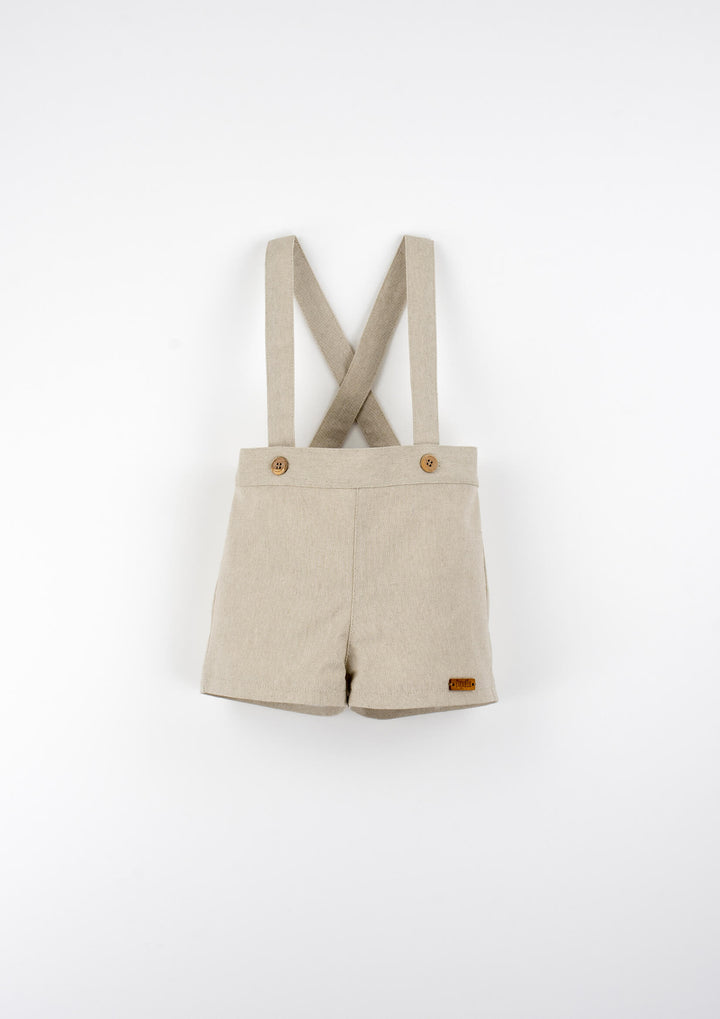 MOD.11.3 SAND OXFORD SHORTS WITH STRAPS