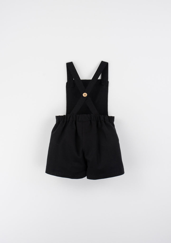 MOD.12.4 BLACK FLECK COMBINATION DUNGAREES