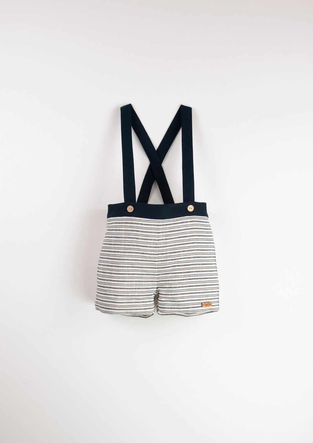 Mod.14.4 Embroidered striped dungarees with straps