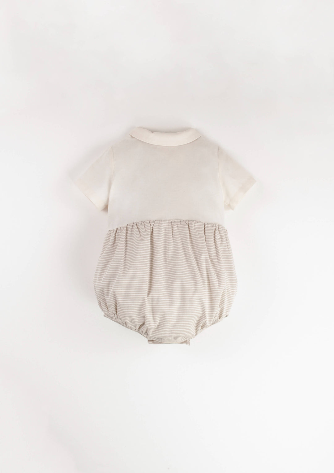 Mod.15.3 Off-white contrasting romper suit