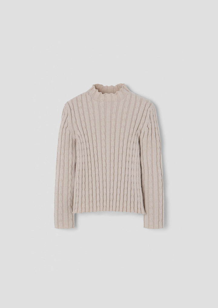 MOD.18.1 SAND PERKINS NECK KNITTED SWEATER