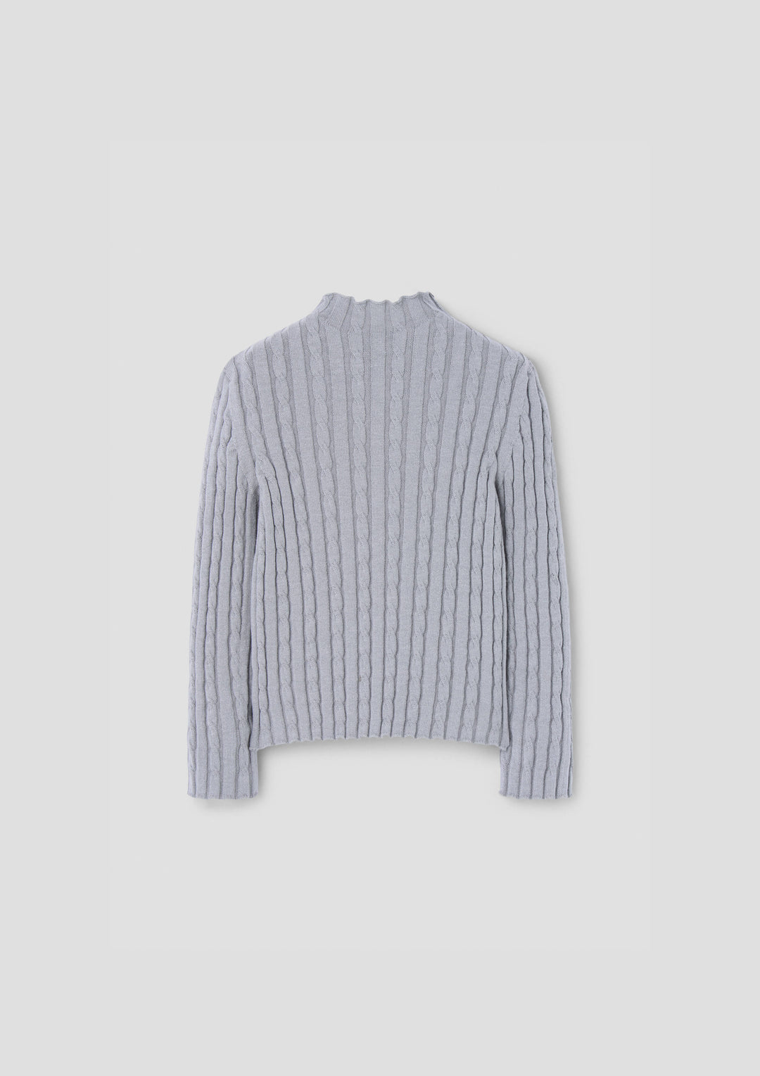 MOD.18.3 GREY PERKINS NECK KNITTED SWEATER