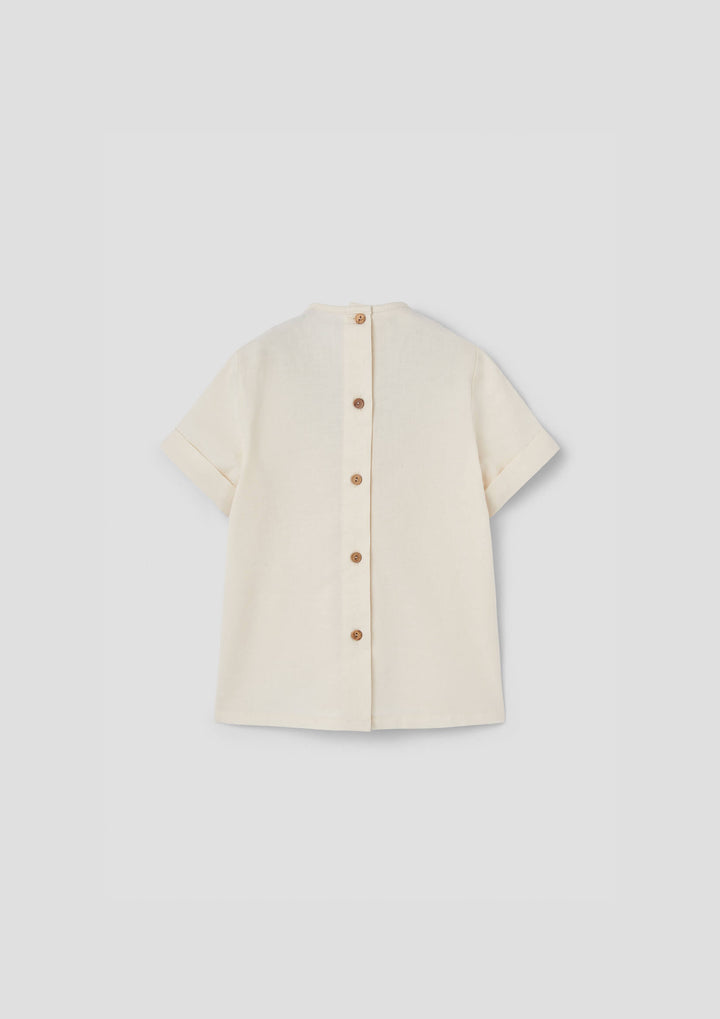 MOD.18.4 BLUE STRIPED SHIRT WITH PLEAT