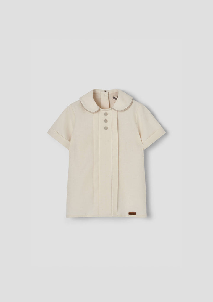 MOD.19.1 OFF-WHITE SHIRT WITH CENTRAL PANEL