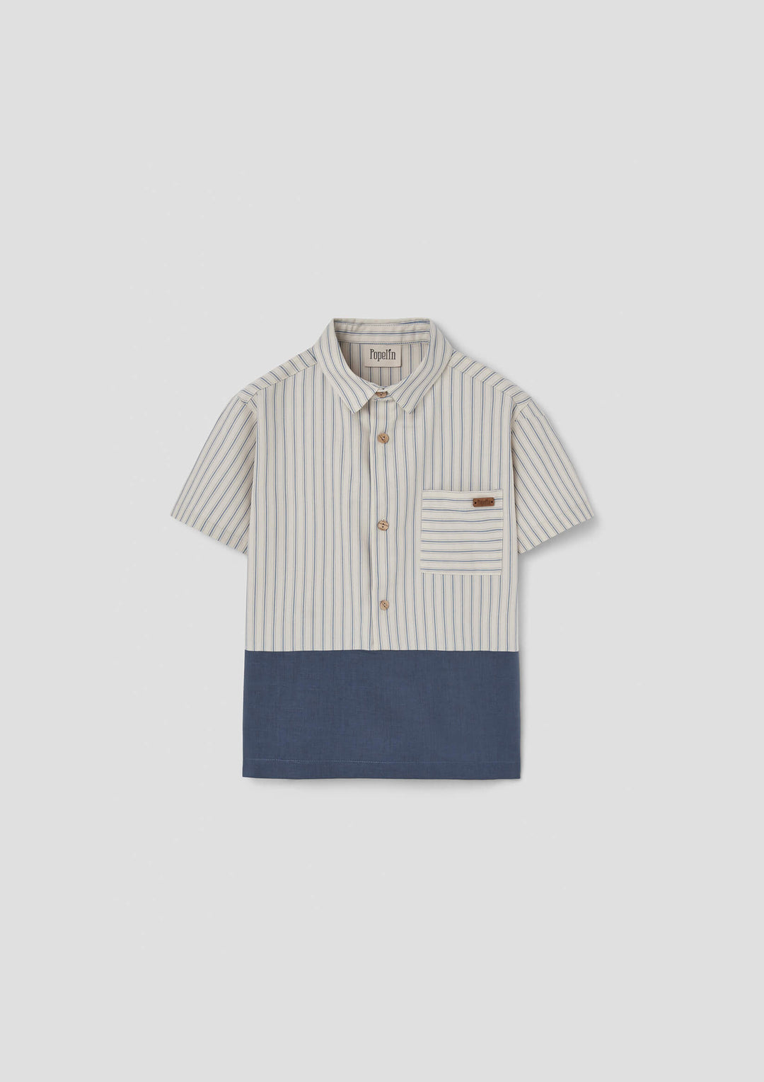 MOD.22.3 BLUE STRIPED SHIRT WITH COLLAR