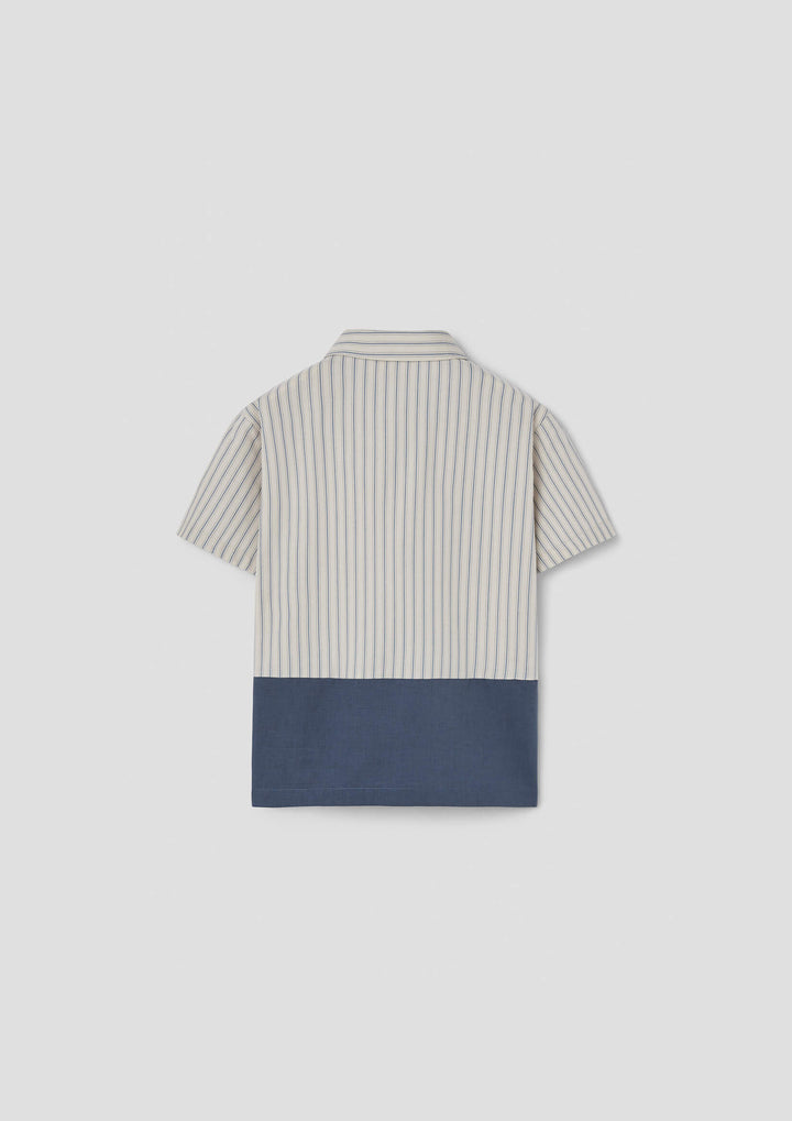 MOD.22.3 BLUE STRIPED SHIRT WITH COLLAR