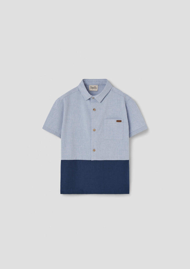 MOD.22.4 BLUE SHIRT WITH COLLAR