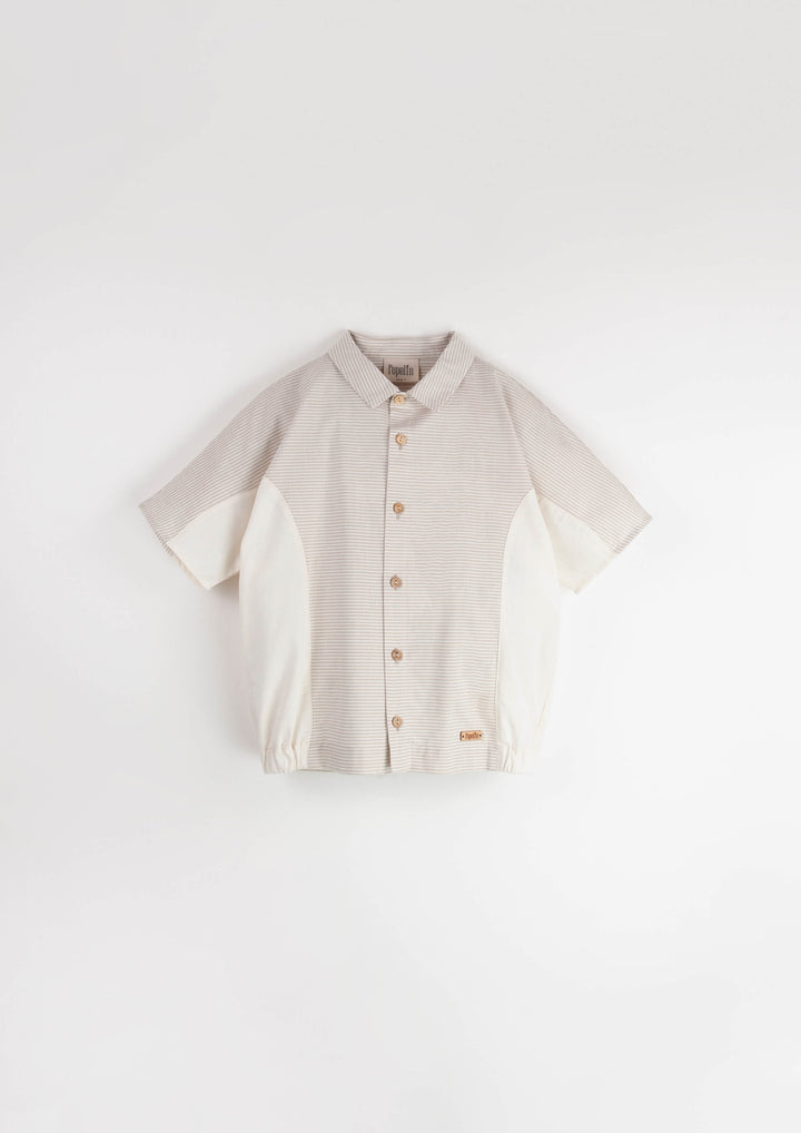 Mod.26.2 Sand striped shirt with side panel