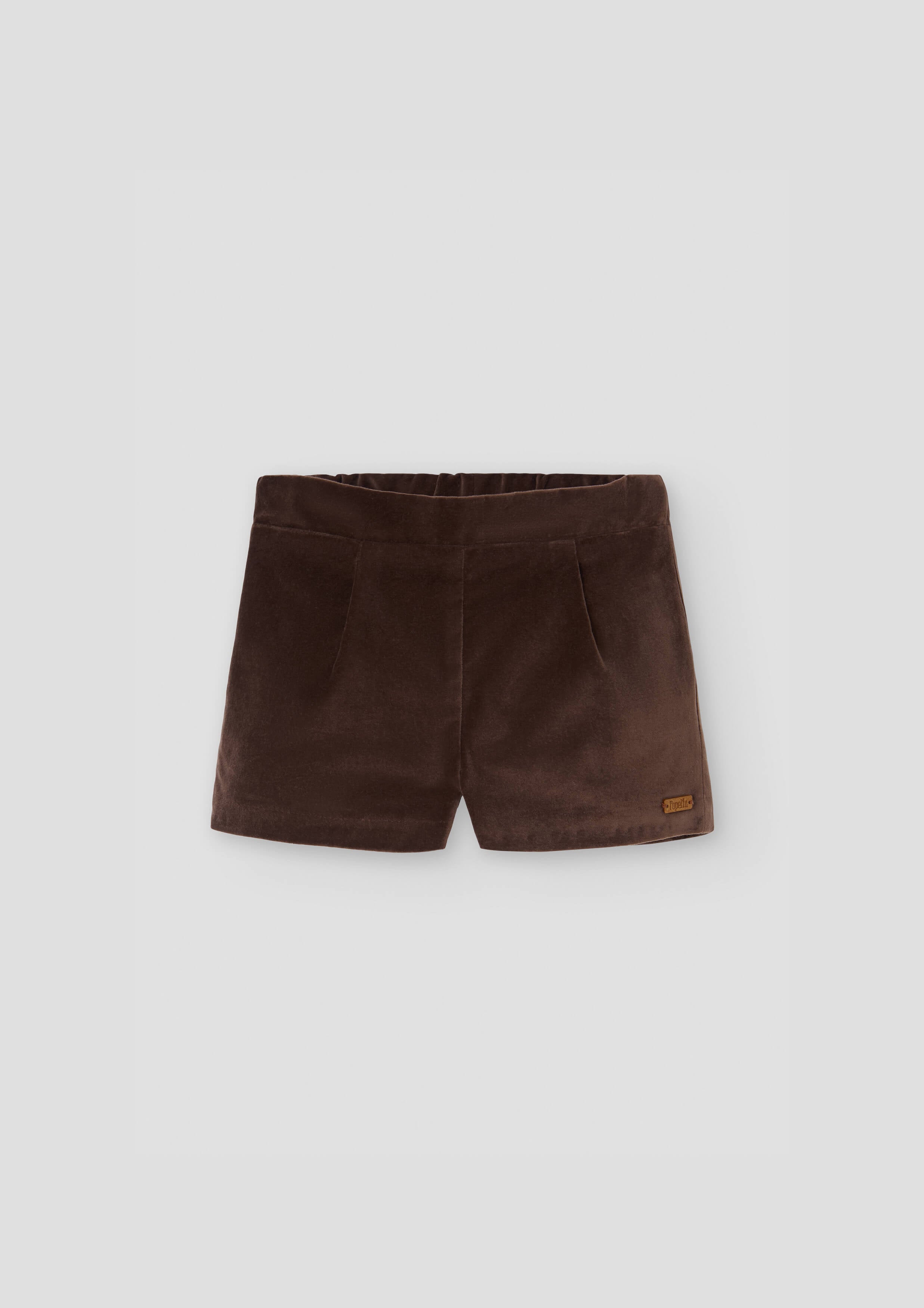 MOD.30.3 BROWN VELVET SHORTS WITH DARTS WITH SUSPENDERS – whoopikids