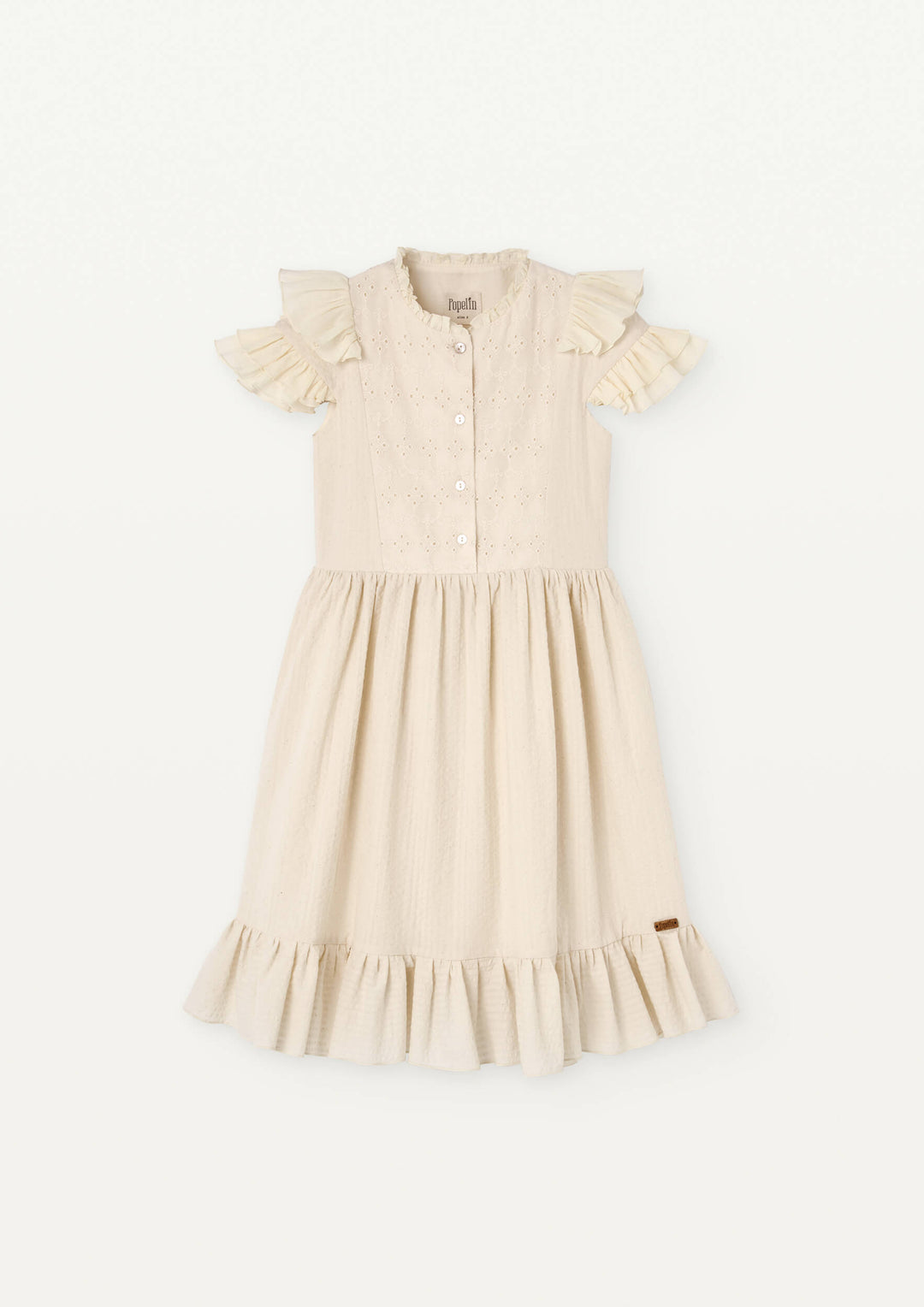 Mod 31.1 Off-white contrasting dress with frills