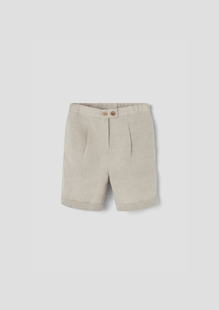 MOD.32.1 SAND LINEN BERMUDA SHORTS