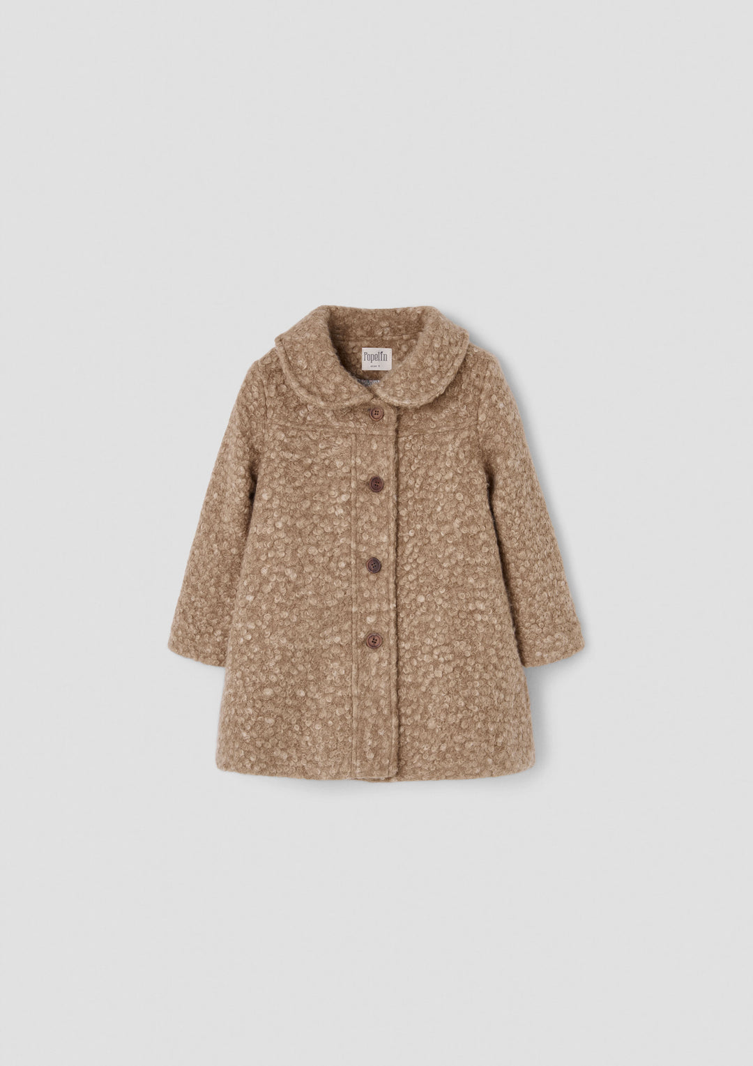 MOD.61.3 CAMEL FAUX FUR COAT WITH YOKE
