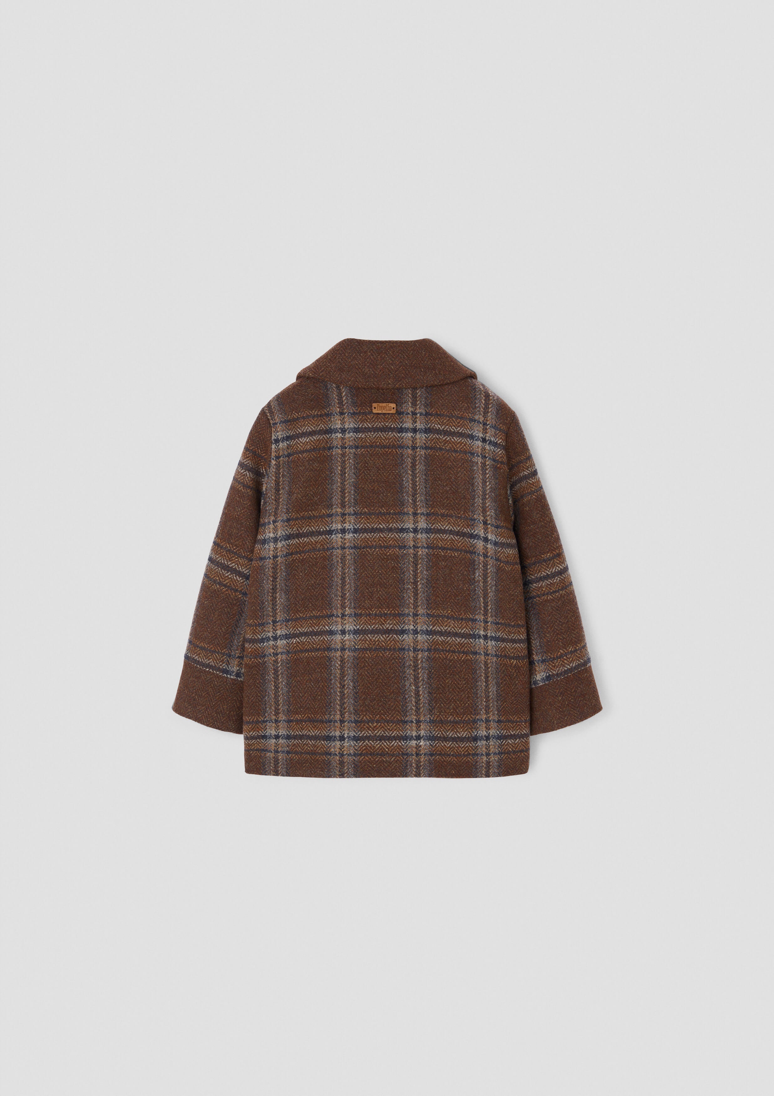【新品未使用】　Plaid Mods Coat MOD.62.1 BROWN PLAID WOOLLEN CONTRASTING COAT – whoopikids