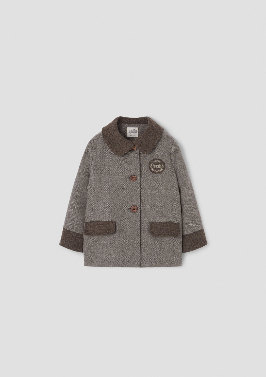 MOD.62.4 BROWN FLECK CONTRASTING COAT