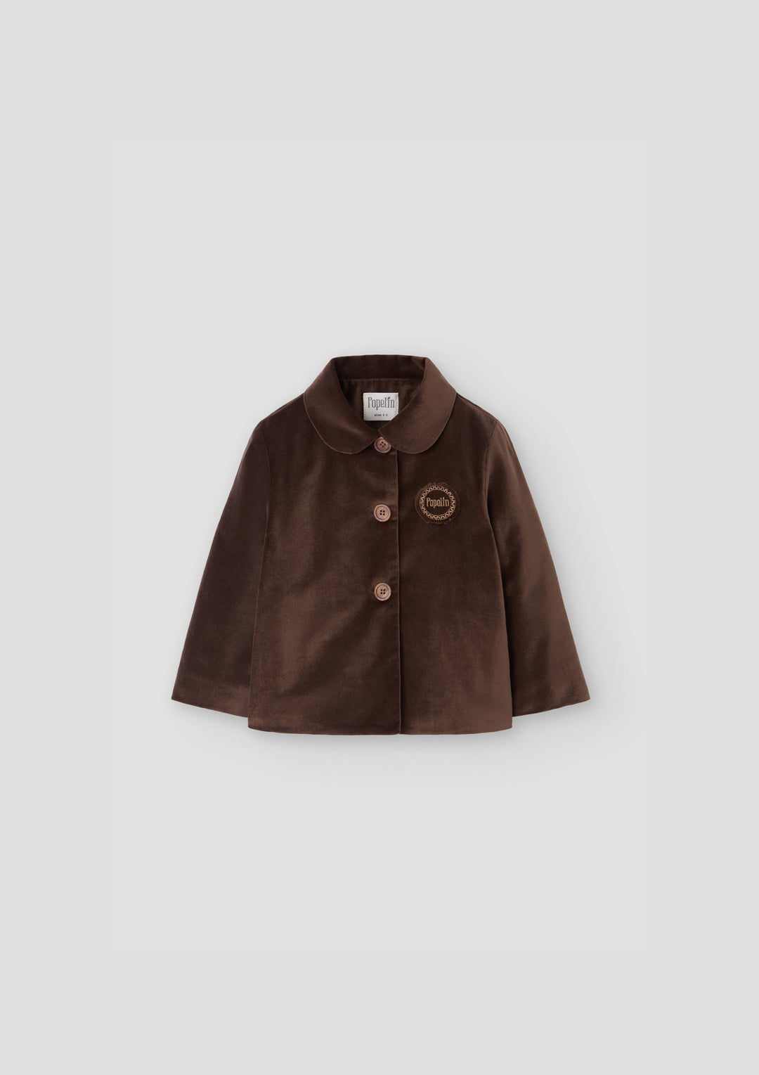 MOD.63.2 BROWN VELVET COAT WITH SHIRT-STYLE COLLAR
