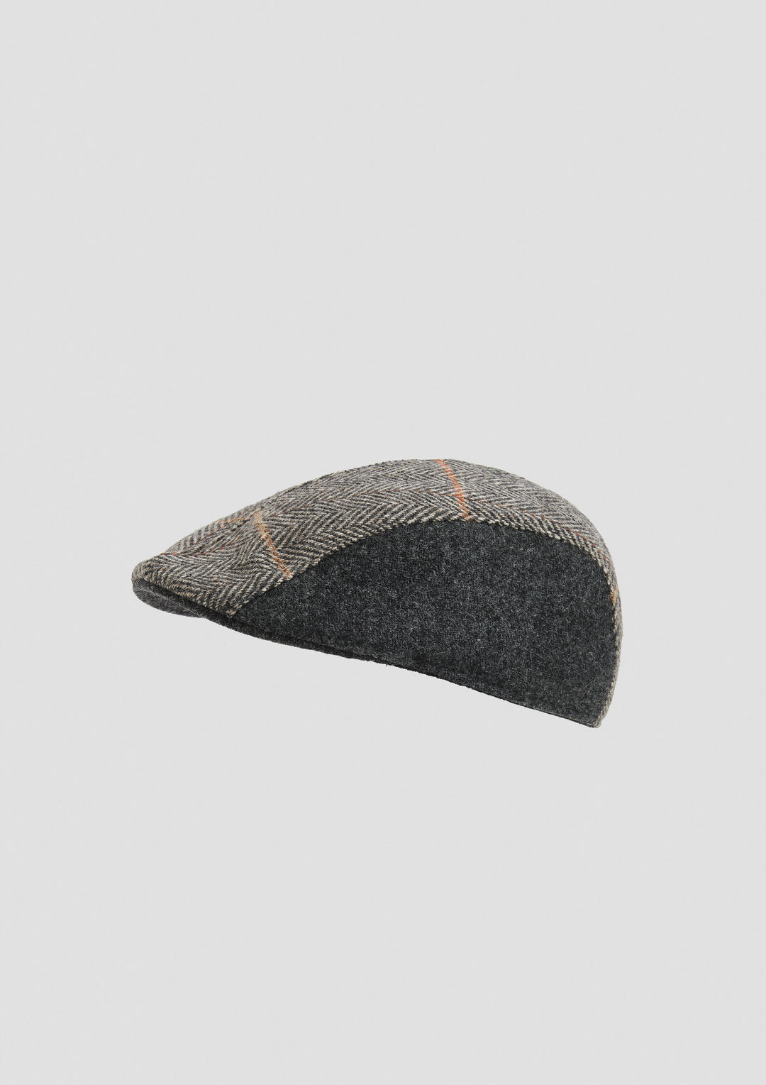 MOD.66.2 GREY HERRINGBONE WOOLLEN PEAK CAP