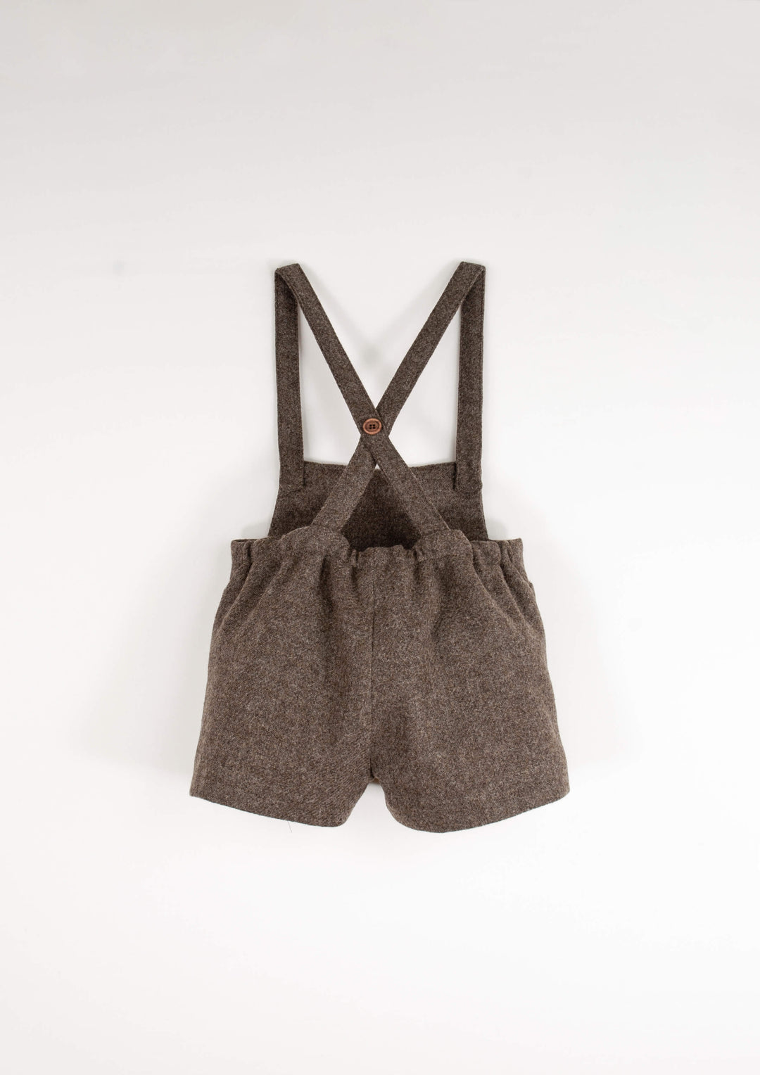 7.4-BROWN WOOLEN ROMPER SUIT W/POCKETS