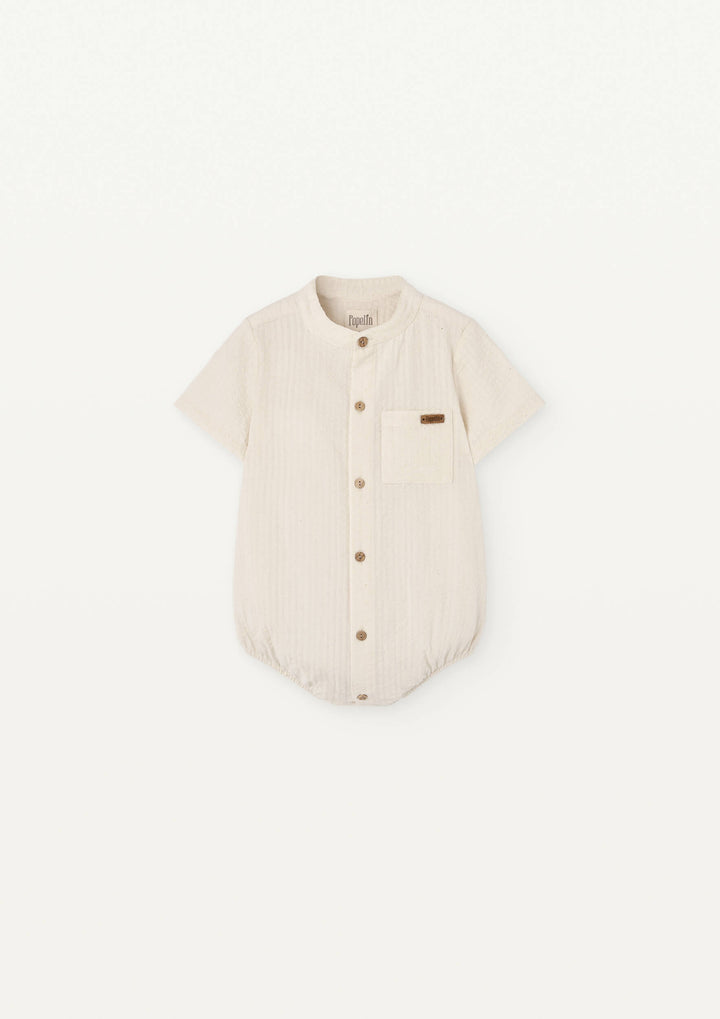 Mod 8.1 Off-white shirt-style romper suit