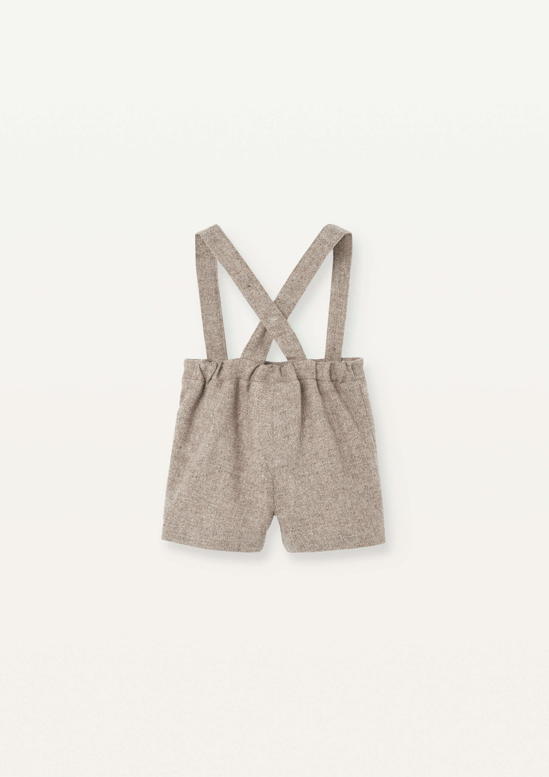 Mod.8.1 KAHKI VELVET Stone woollen short with crossover straps