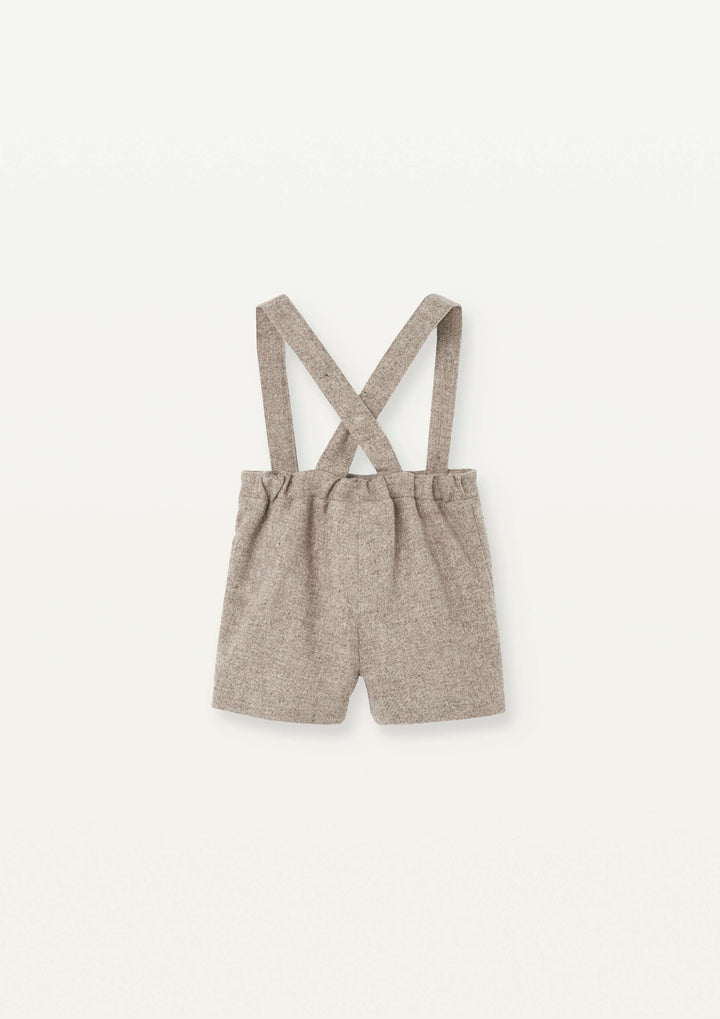 Mod.8.1 KAHKI VELVET Stone woollen short with crossover straps