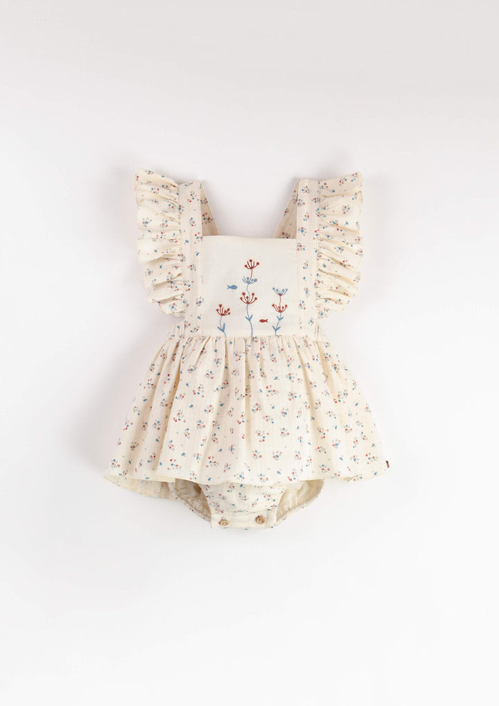 Mod.8.2 Floral romper suit with frill