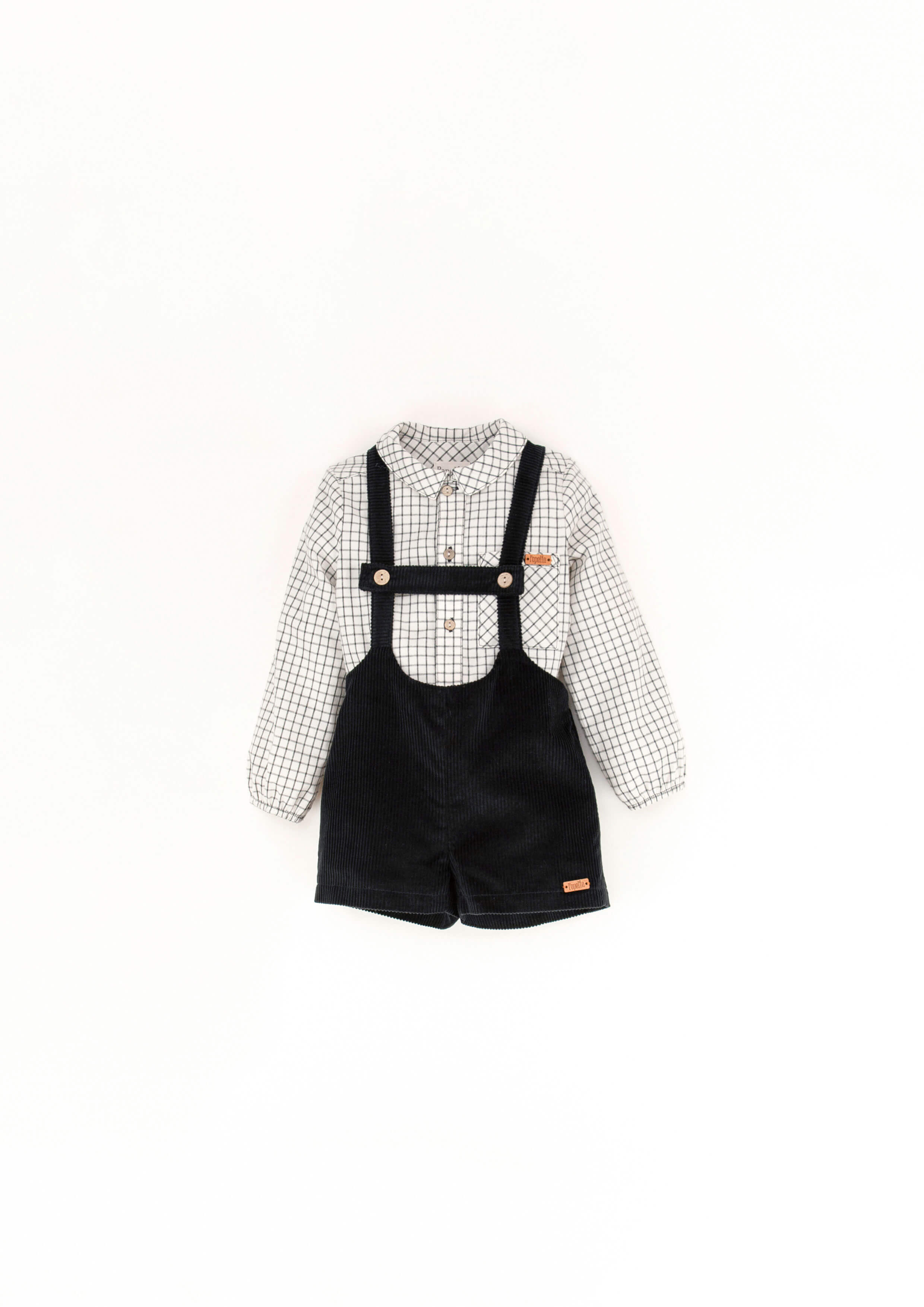 8.3-BLACK SHORT DUNGAREES W/STRAPS – whoopikids