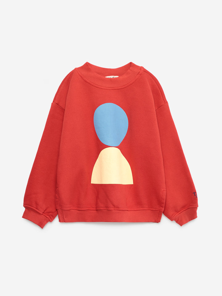 T226ET004 Circles Sweatshirt - RED