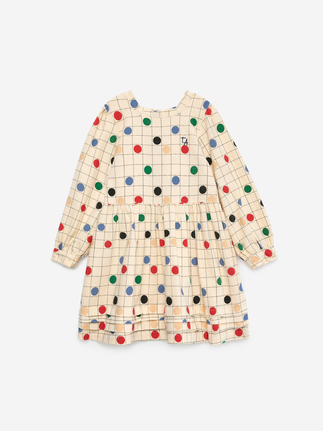 T226ET007 Circles Dress - BEIGE