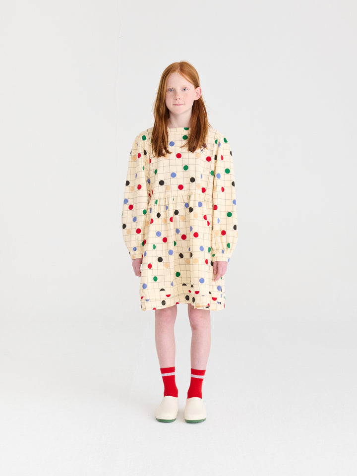 T226ET007 Circles Dress - BEIGE
