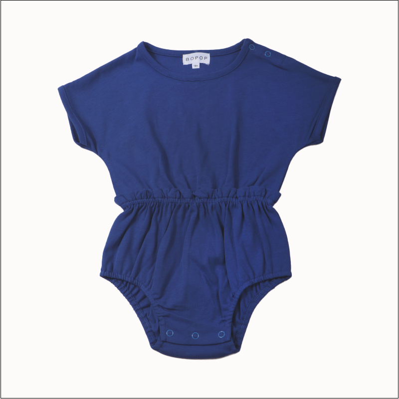 T797-COLOR BLOCK BLUE ROMPER