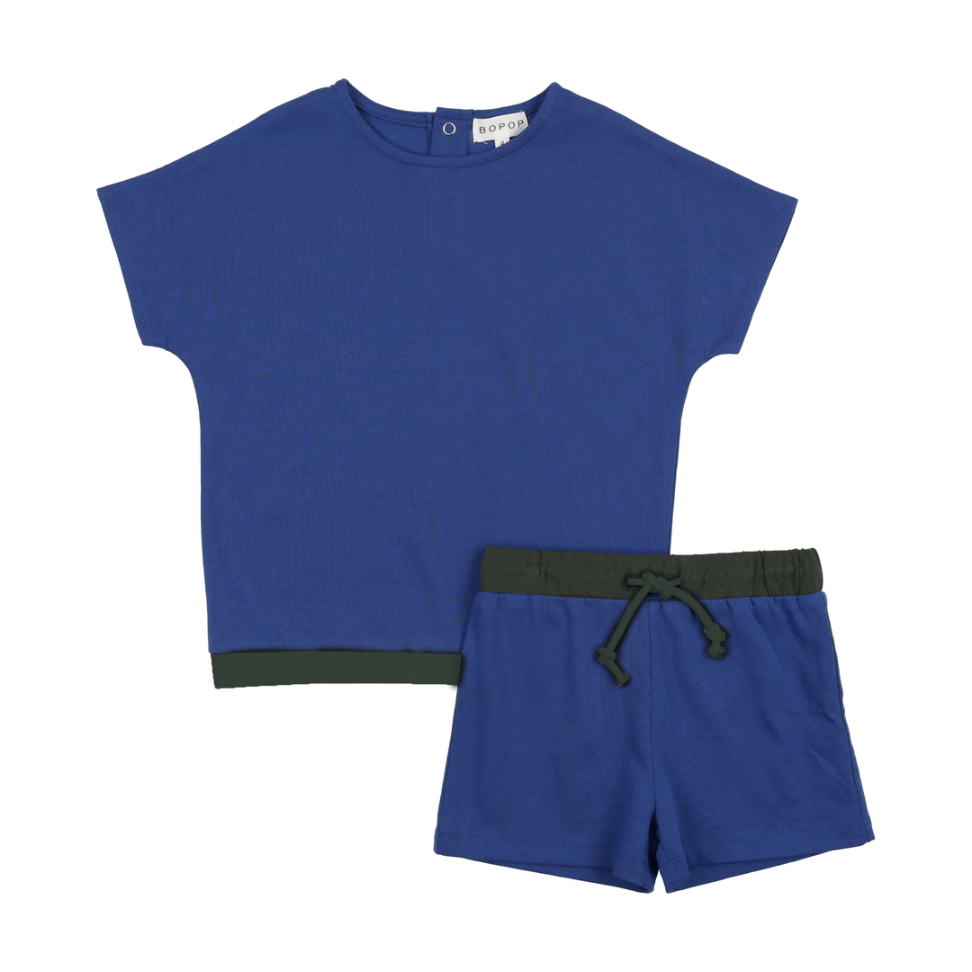 T798-COLOR BLOCK BLUE BABY SET