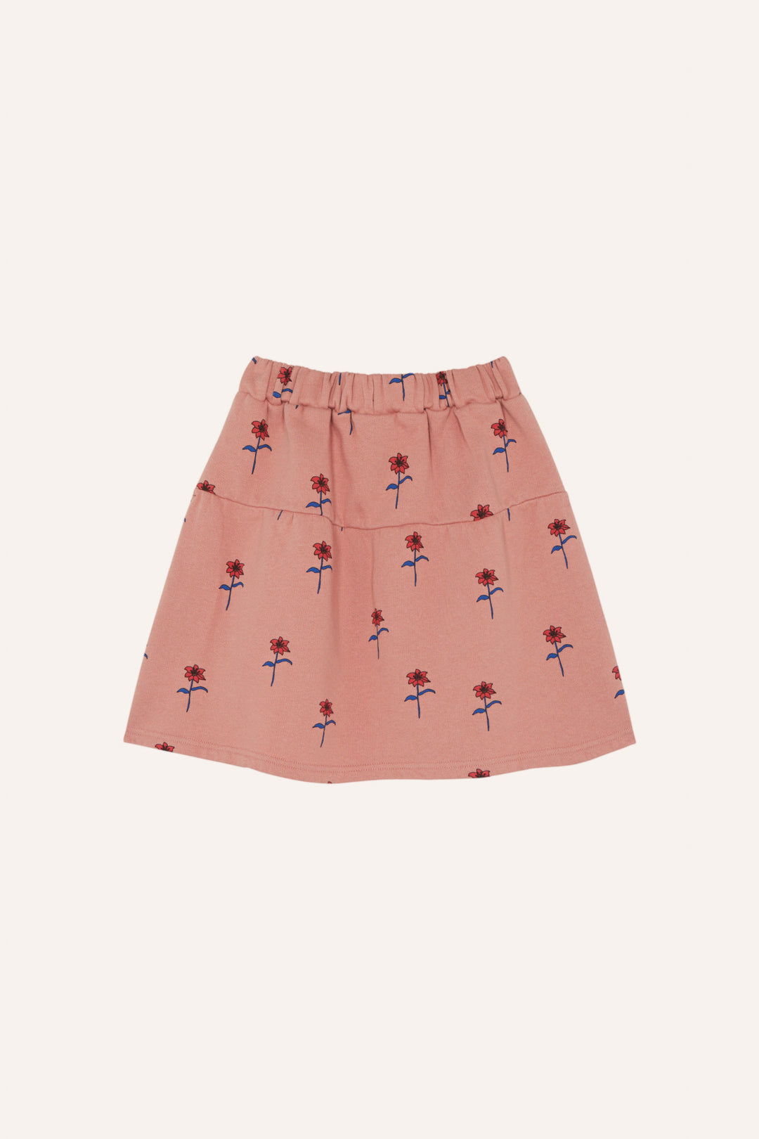 MID FLOWERS PINK SKIRT-Pink
