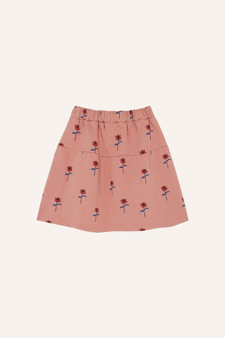 MID FLOWERS PINK SKIRT-Pink