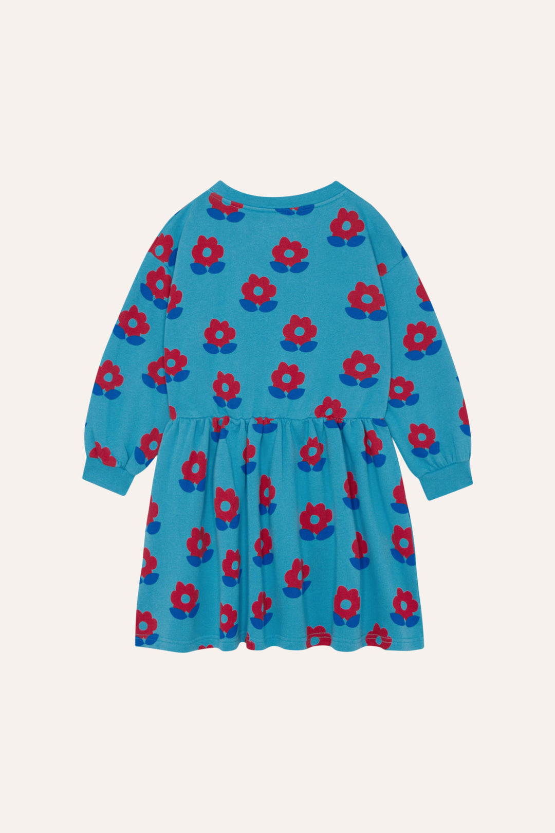 BIG FLOWERS DRESS-Blue