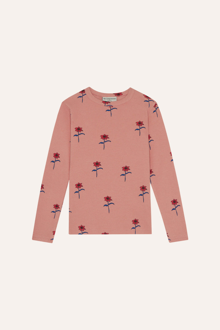 FLOWERS PINK TSHIRT-Pink