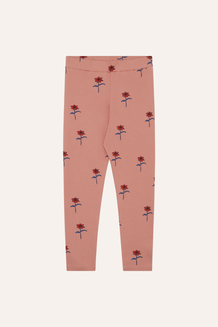 FLOWERS PINK BABY LEGGINGS-Pink