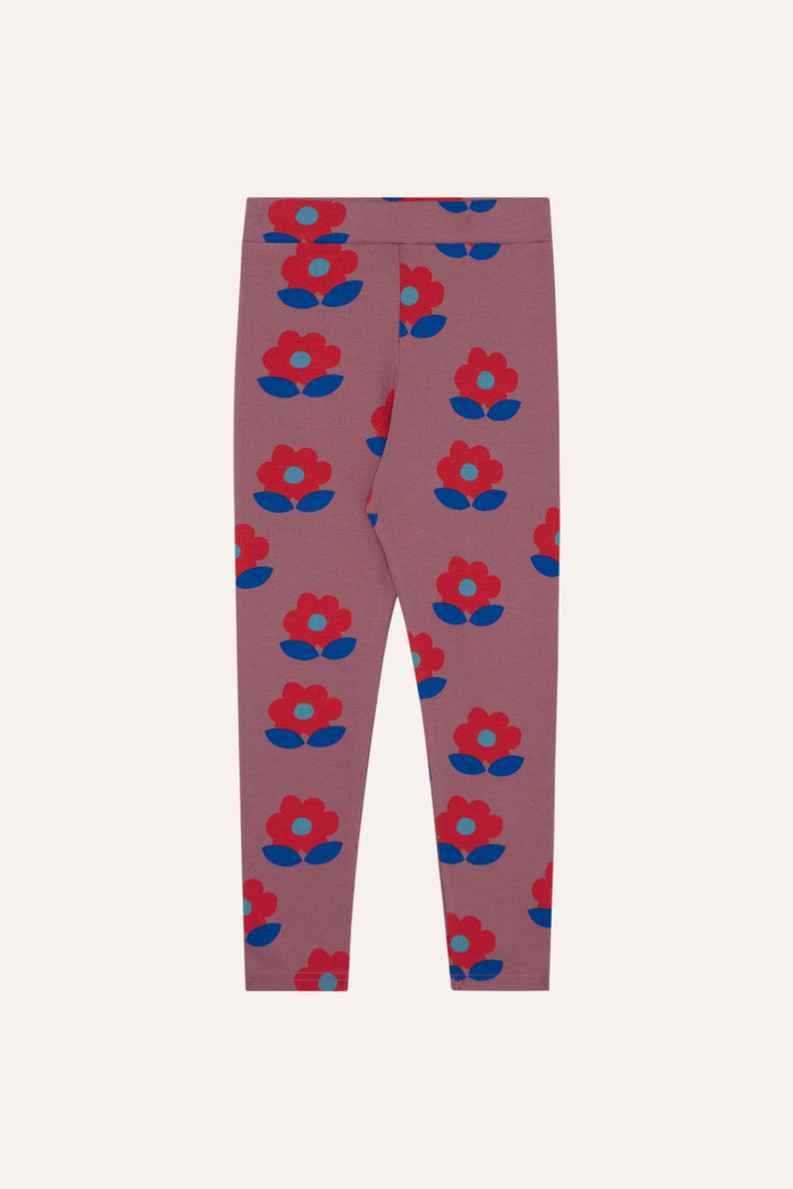 BIG FLOWERS BABY LEGGINGS-Purple