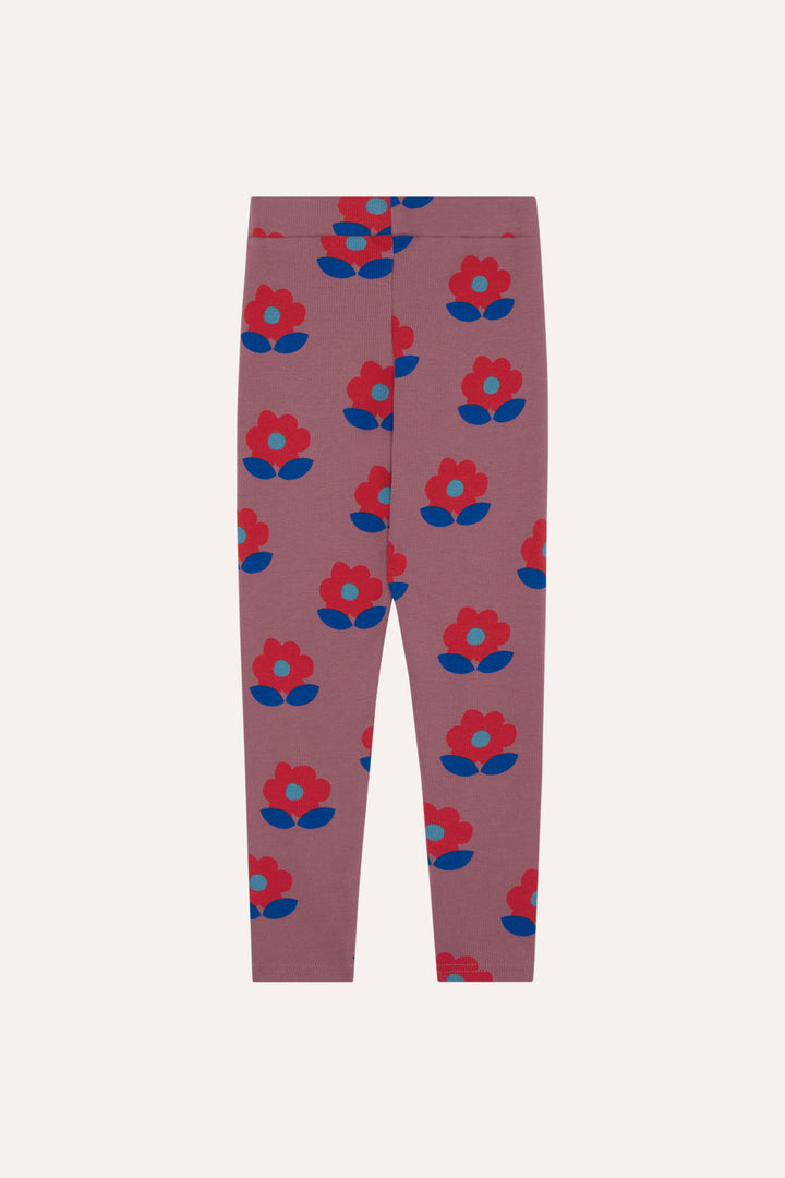 BIG FLOWERS BABY LEGGINGS-Purple