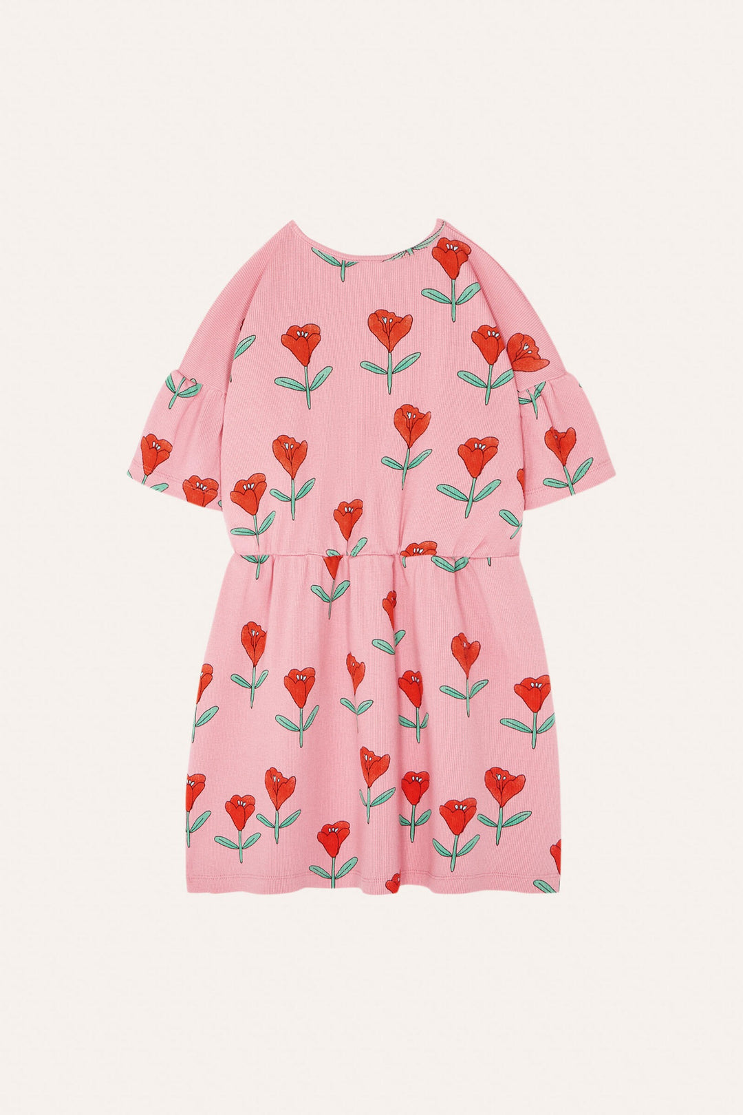TULIPS ALLOVER PINK DRESS-Pink