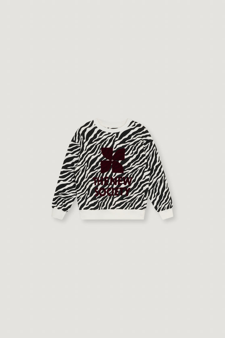 W26KSWEZ126 TNS Logo Sweatshirt Zebra Print