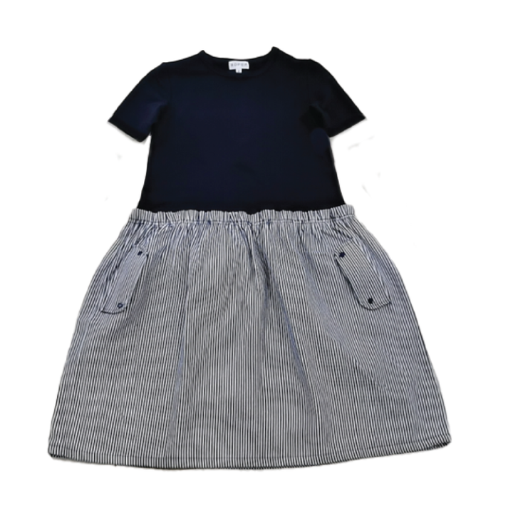 TR144 - Pinstripe - Short Sleeve Dress