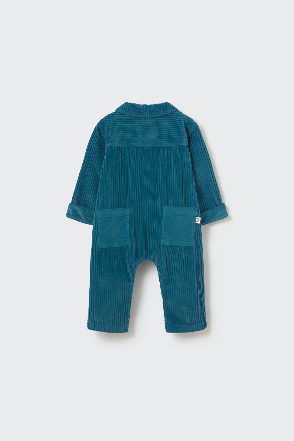 TRENTO247w5-Wide corduroy baby jumpsuit-blue midnight