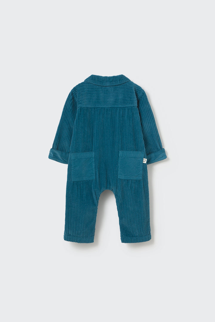 TRENTO247w5-Wide corduroy baby jumpsuit-blue midnight